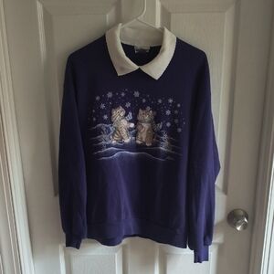 Grandma Core Kitten Sweater